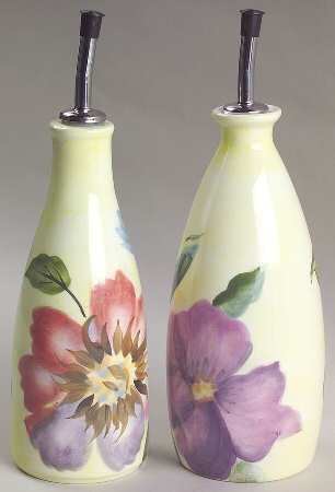 Flower Market Oil & Vinegar Jars with Drizzle Spouts