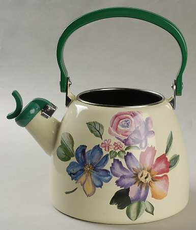 Flower Market Metal Whistler Kettle No Lid