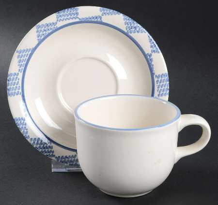 Hopscotch (No Fruit) Flat Cup & Saucer Set