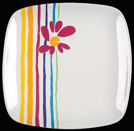 Flourish Square Dinner Plate by Pfaltzgraff