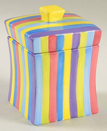 Cabana Stripe Sugar Bowl & Lid