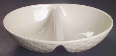 Hamptons 10" Oval Divided Vegetable Bowl