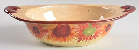 Evening Sun 9" Nesting Handled Oval  Serving Bowl