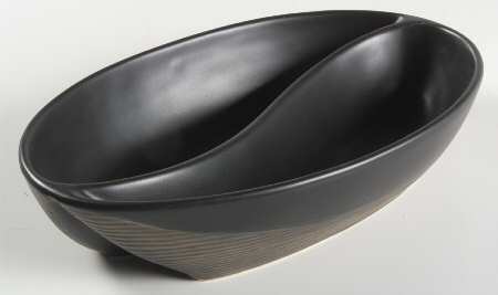 Night Surf 11" Oval Divided Vegetable Bowl