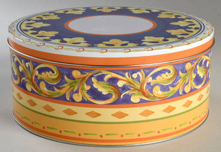 Villa Della Luna Round Storage Tin with Lid Large