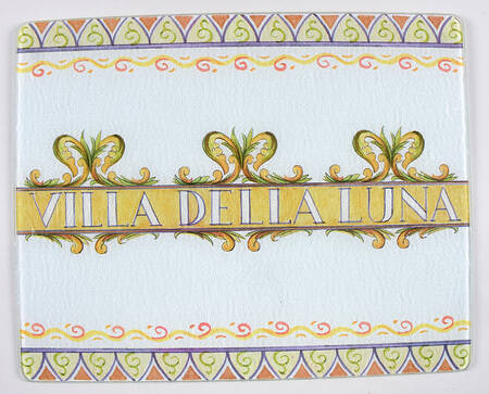 Villa Della Luna Rectangular Glassware Cutting Board