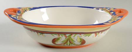 Villa Della Luna 11" Nesting Handled Oval Serving Bowl