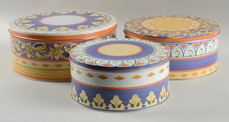 Villa Della Luna (Set of 3) Nested Storage Tins