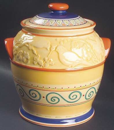 Villa Della Luna Storage Crock & Lid