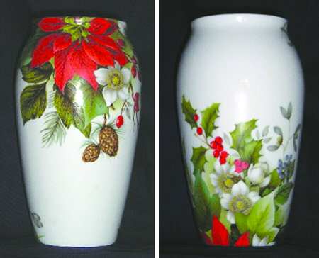 Poinsettia 8" Vase