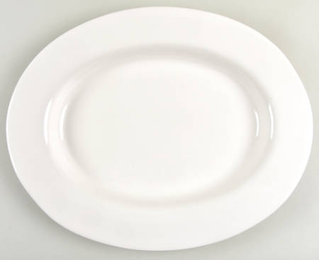 Sausalito Blanca (White) 18" Oval Serving Platter