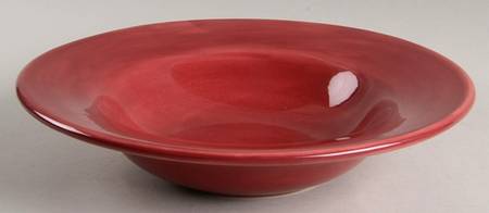 Sausalito Merlot (Red) Large Rim Soup Bowl