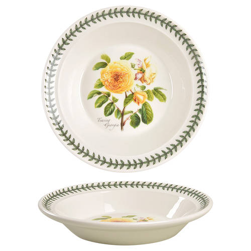 Botanic Roses Rim Soup Bowl