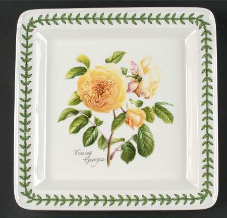 Botanic Roses Square Dinner Plate