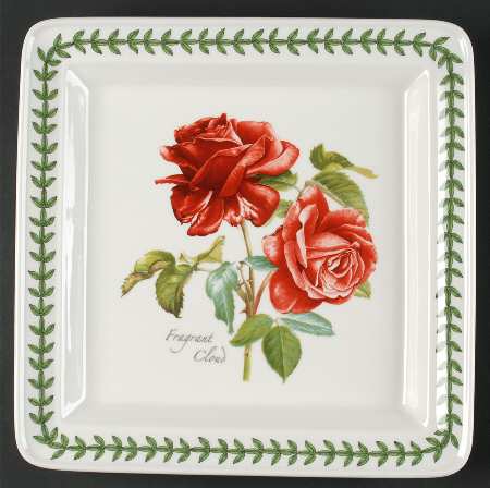 Botanic Roses Square Dinner Plate