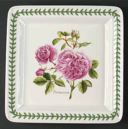 Botanic Roses Square Dinner Plate