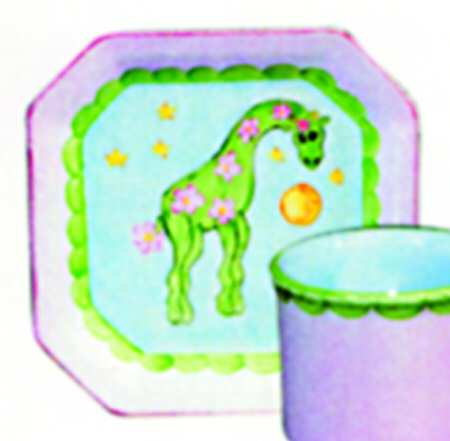 Cosmic Giraffe 8" Square Tray