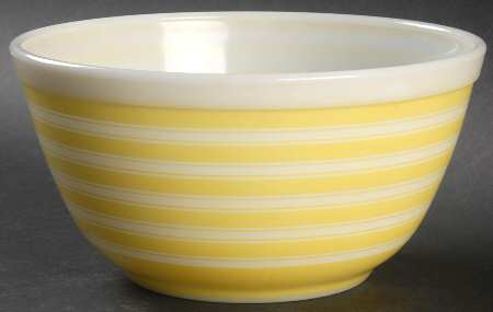 Rainbow Stripes Yellow by Pyrex