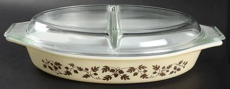 Gold Acorn 12" Oval Covered Divided Vegetable (ODV12 Base)