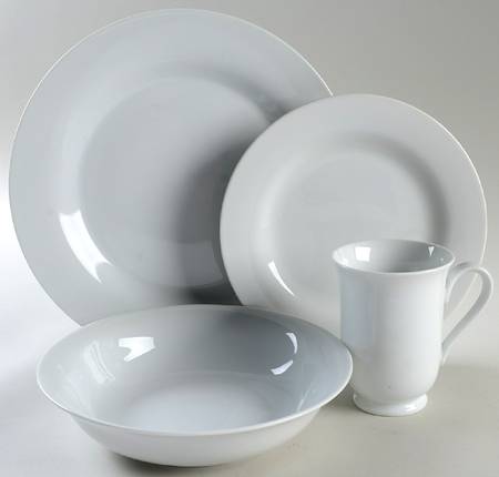 PB White 4 Piece Place Setting