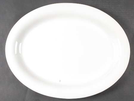 PB White 17" Oval Serving Platter