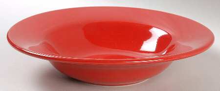 Sausalito Red Large Rim Soup Bowl