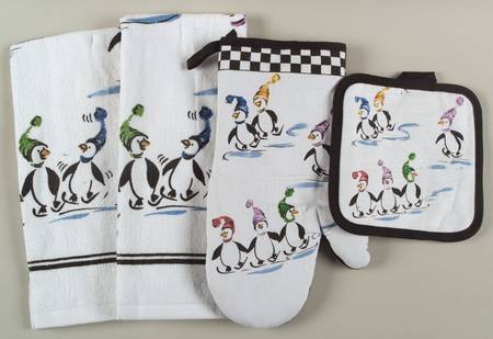 Penguin Skate 4 Piece Textile Set