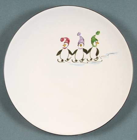 Penguin Skate Salad Plate