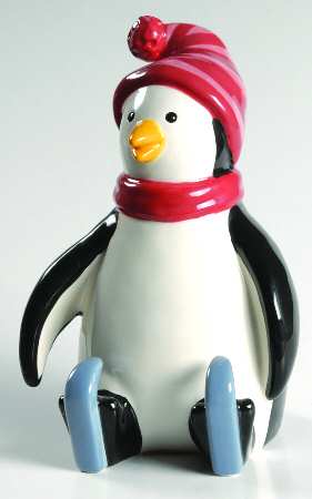Penguin Skate Figural Scouring Pad Holder