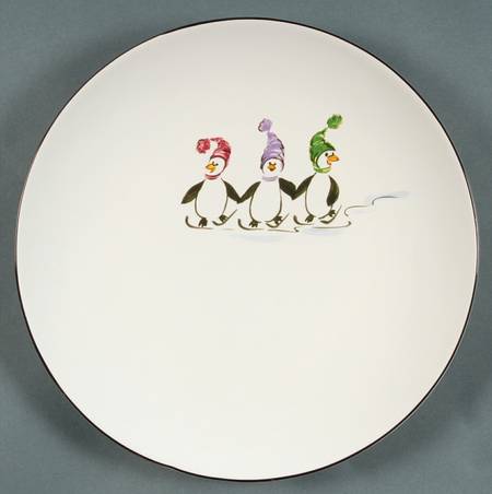 Penguin Skate Dinner Plate by Pfaltzgraff