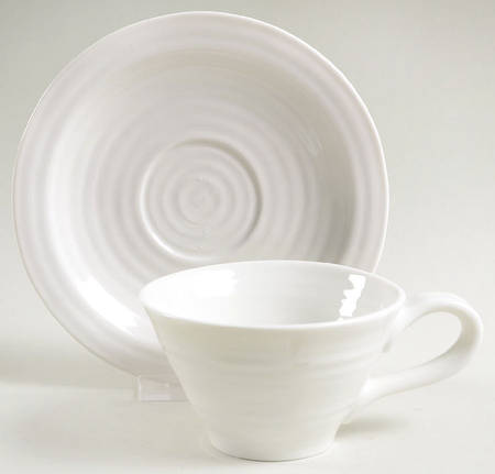 Sophie Conran White Flat Cup & Saucer Set