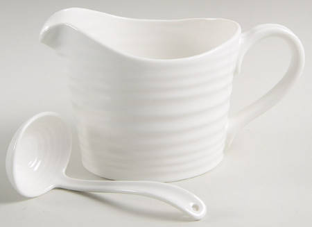Sophie Conran White 16 Oz Sauce Jug and Mini Ladle Set