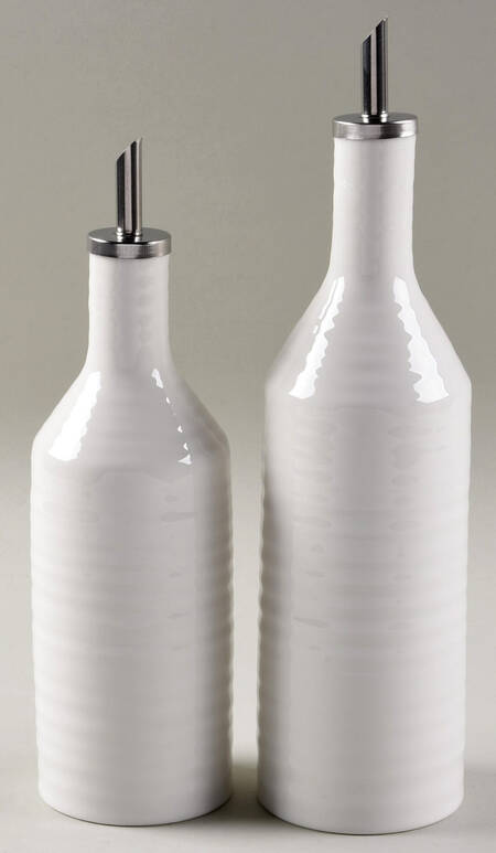 Sophie Conran White Oil & Vinegar Jars with Drizzle Spouts