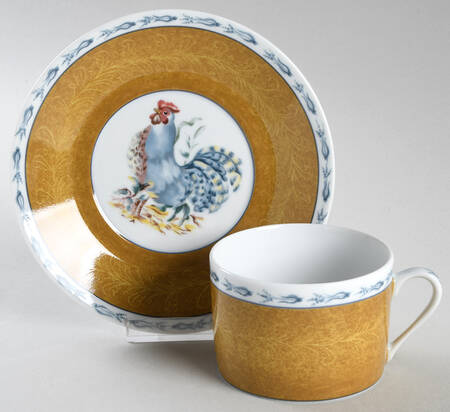 Basse Cour Flat Cup & Saucer Set