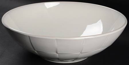 Cubic White 12" Pasta Serving Bowl