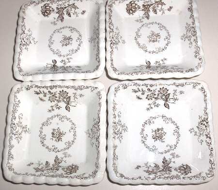 Chelsea Brown Square Fruit/Dessert (Sauce) Bowl