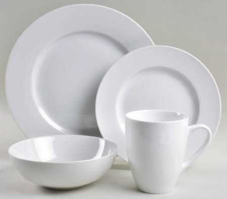 Luminous White 4 Piece Place Setting