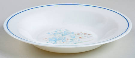 Blue Iris Rim Soup Bowl