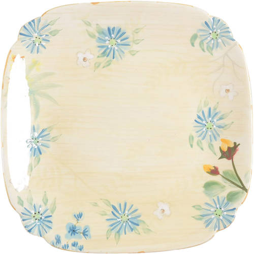 Vintage Floral Square Salad Plate