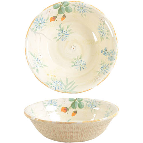 Vintage Floral 9" Round Vegetable Bowl