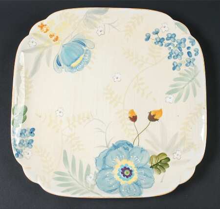 Vintage Floral 12" Square Chop Plate