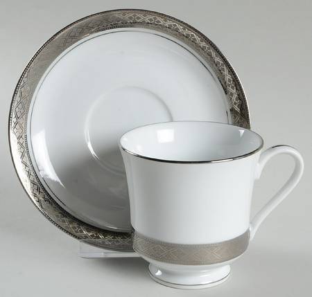 Reflections in Silver Footed Cup & Saucer Set