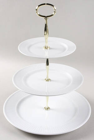 Plisse 13 7/8"-14 1/4" 3-Tiered Serving Tray(DP,SP,BB) HC