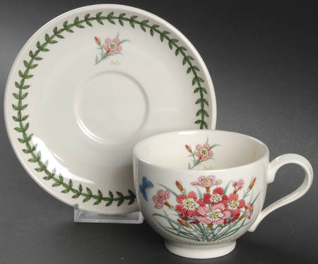 Botanic Garden Flower of the Month Footed Cup & Saucer Set