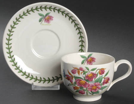 Botanic Garden Flower of the Month Footed Cup & Saucer Set