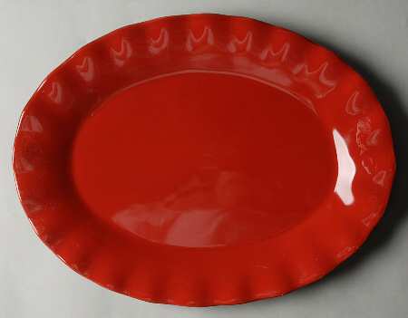 Village Collection Persimmon 14" Oval Serving Platter