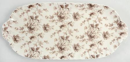 Brown Toile Large Sandwich Tray