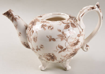 Brown Toile Teapot No Lid