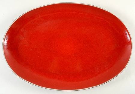 Red Reactive 16" Oval Serving Platter
