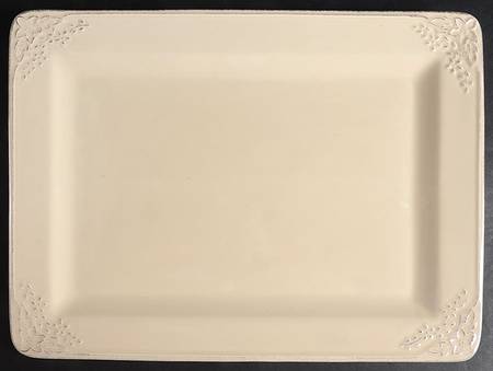 Lacey Cream 15" Rectangular Serving Platter